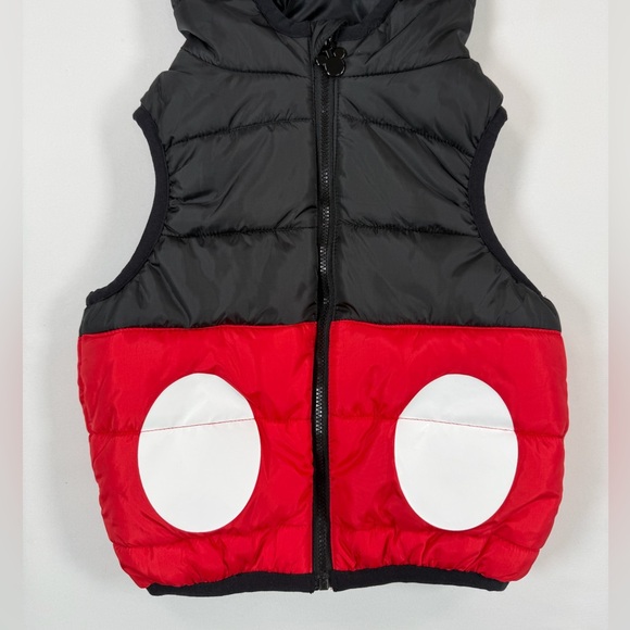 DISNEY PARKS Mickey Mouse Puffer Vest With Ears XXS Cozy Winter - Picture 7 of 11